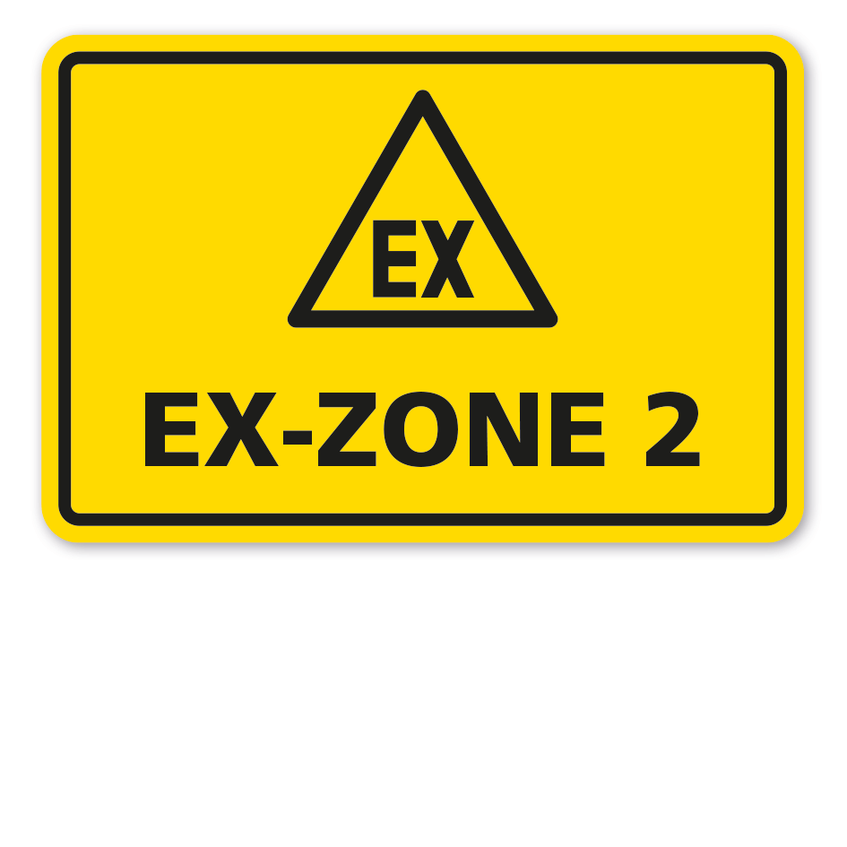 Warnschild Achtung EX-Zone 2