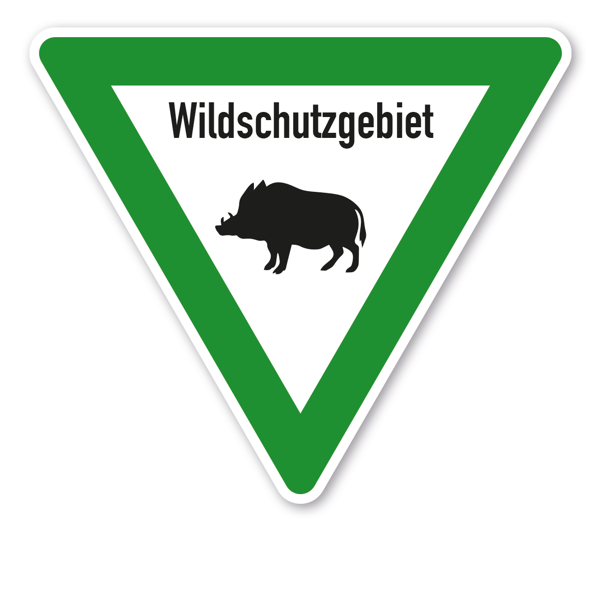 Verkehrsschild Wildschutzgebiet - Wildschwein mit Text – VZ-PR-31