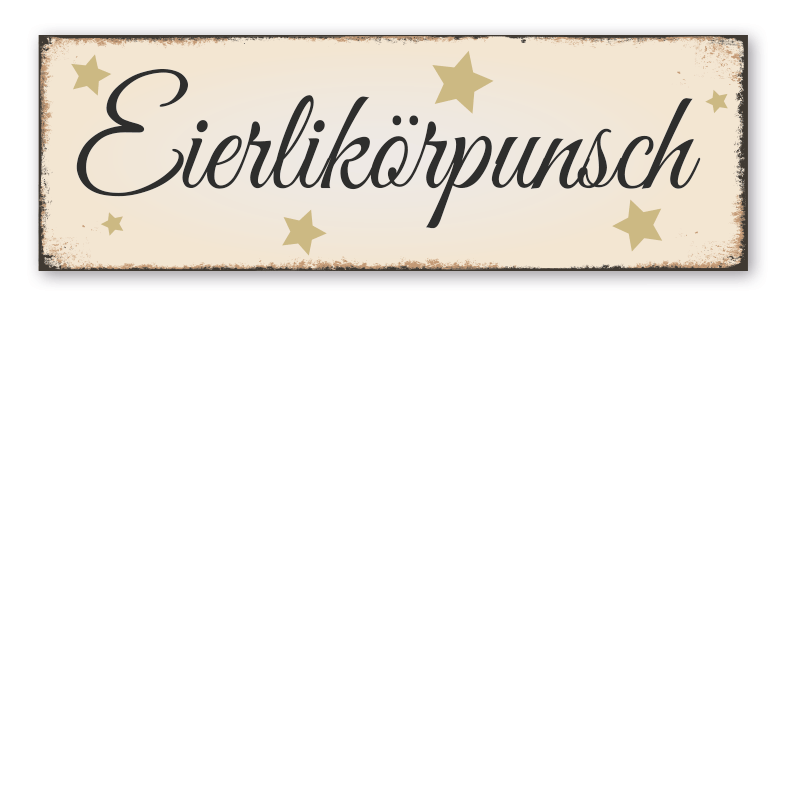 Schild für Weihnachtsmärkte Eierlikörpunsch