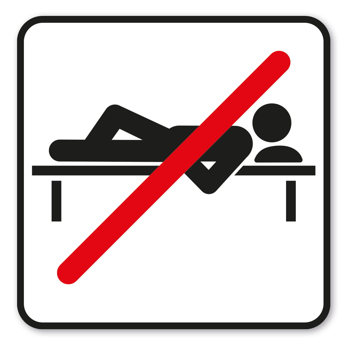 GF-P24 – Das Liegen und Schlafen auf den Bänken ist nicht gestattet