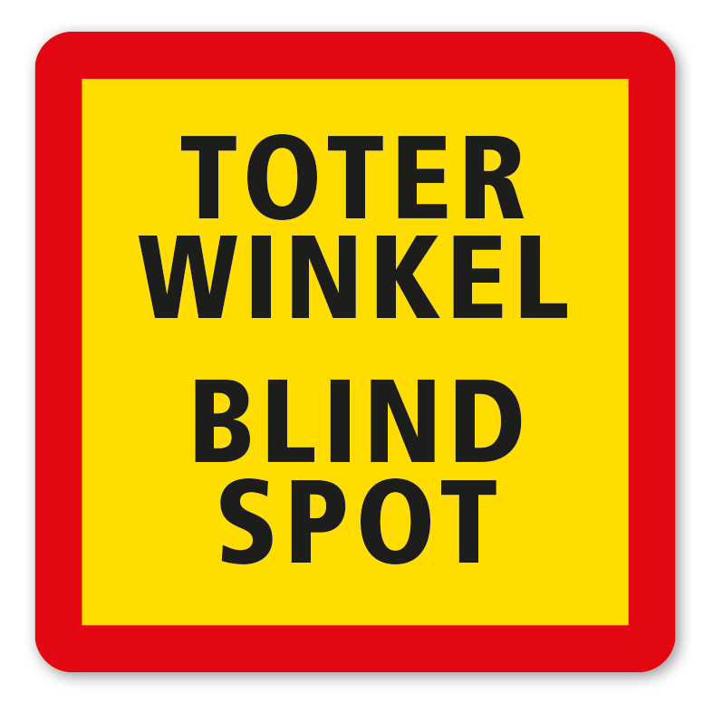 KFZ-Kennzeichnung Toter Winkel - Blind Spot - Für mehr Sicherheit im Straßenverkehr