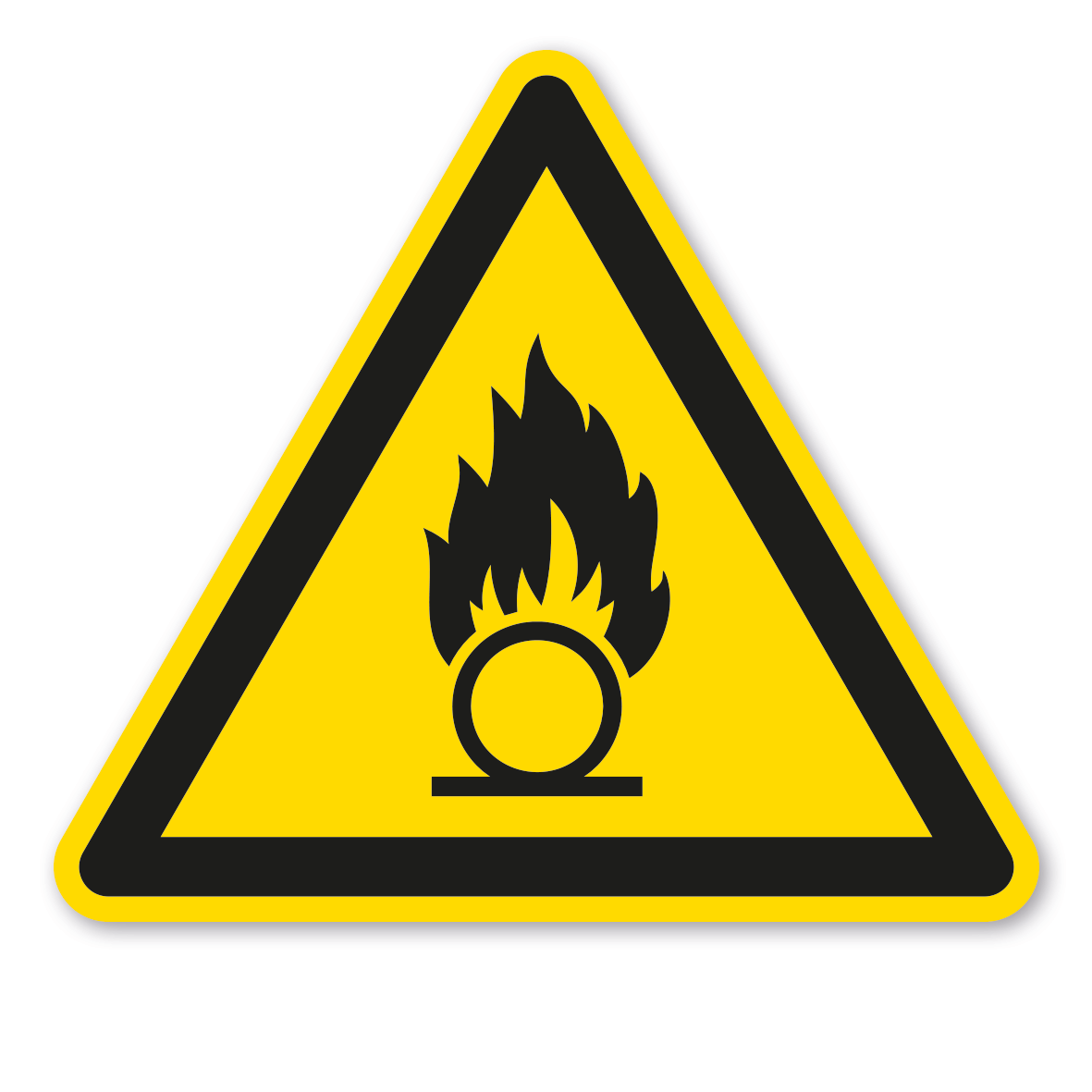 Warnzeichen Warnung vor brandfördernden Stoffen – ISO 7010 - W028