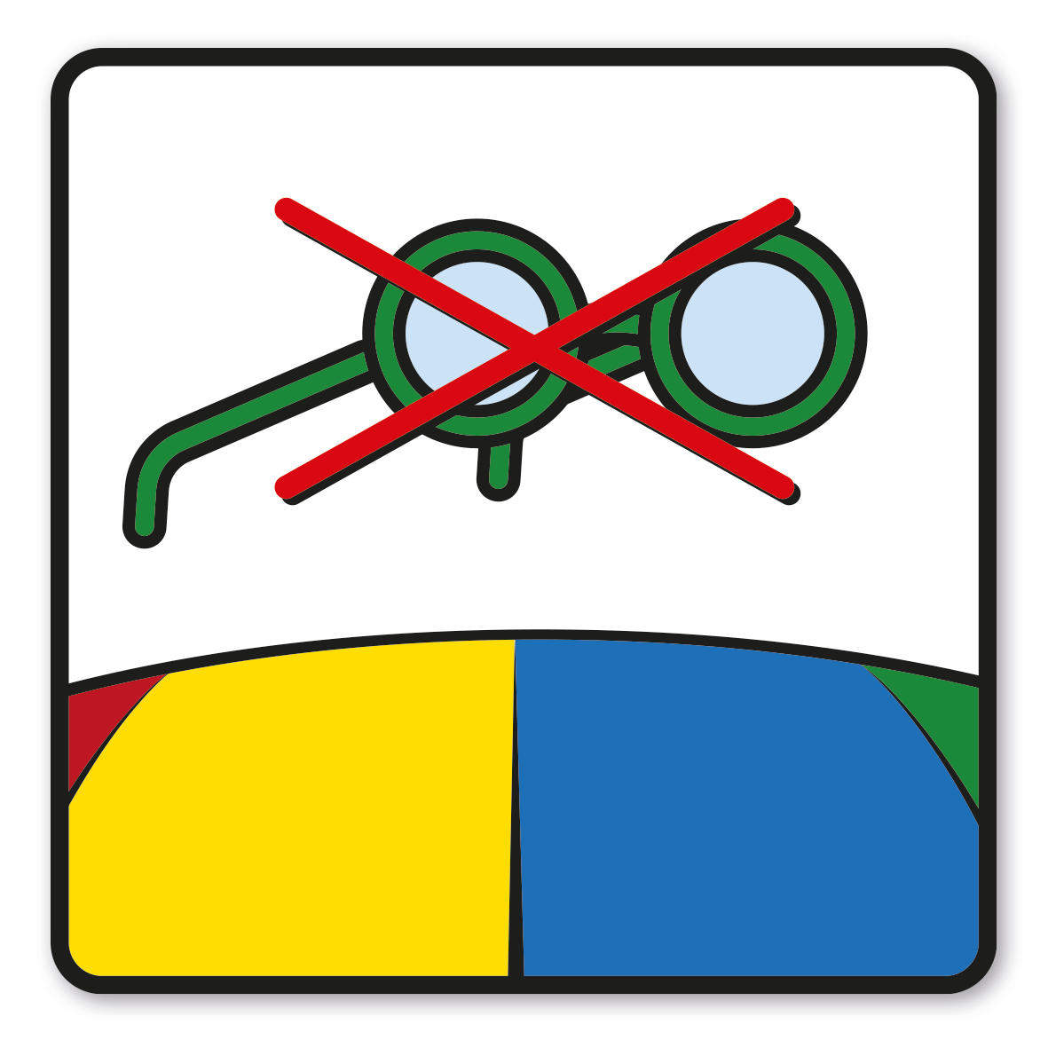 SP-01-P76 – Brillen sind verboten