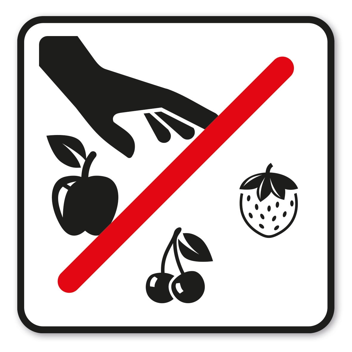 GF-P51 – Das Pflücken vom Obst und Sammeln von Beeren ist verboten