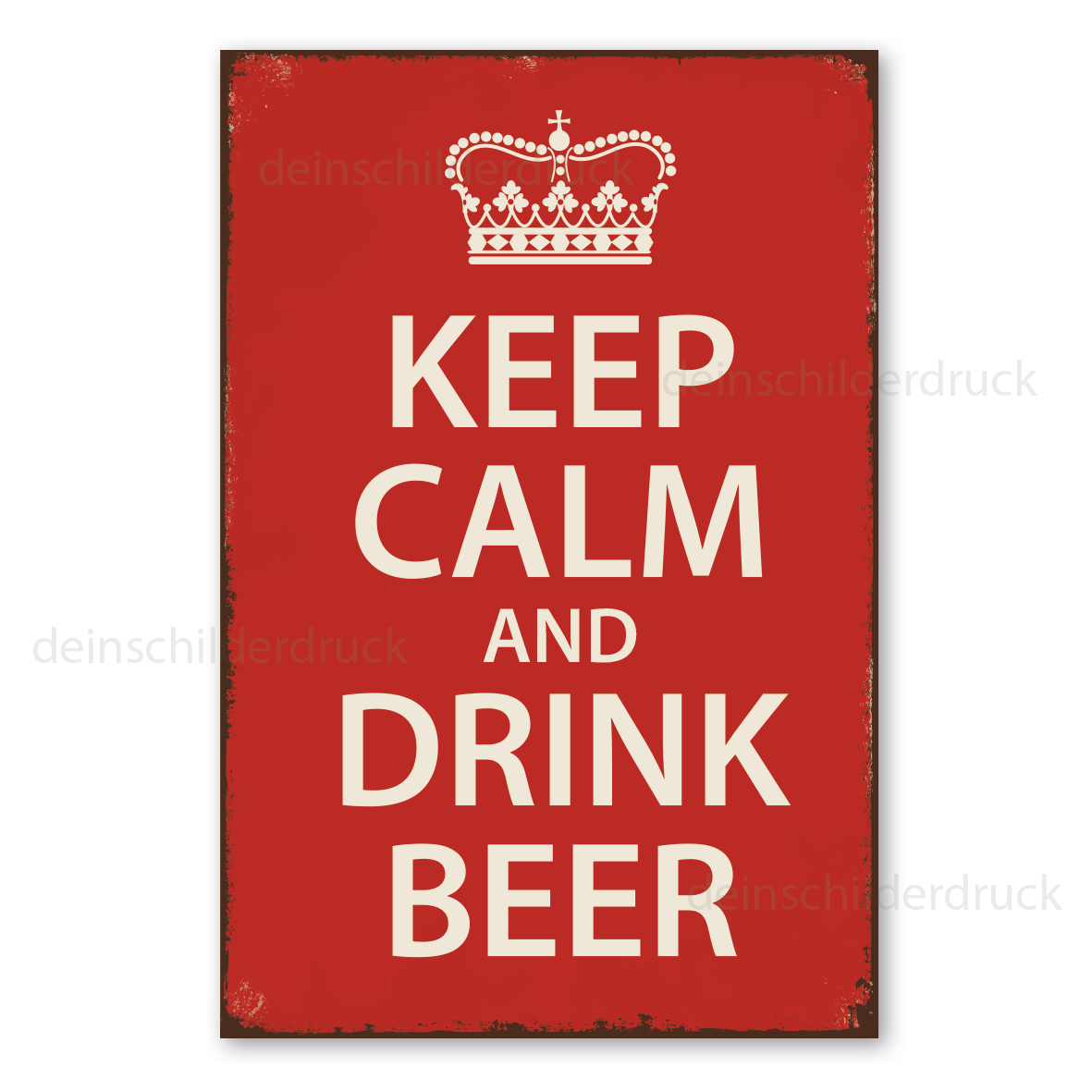 Retro Schild Keep calm and drink beer