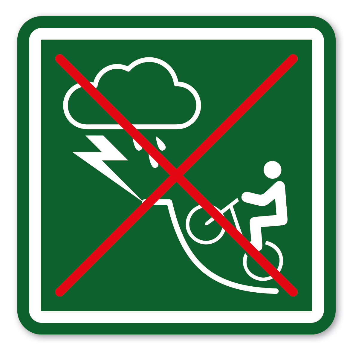 SP-03-P55 – Bei Gewitter und Regen ist die Bahnnutzung (BMX) untersagt