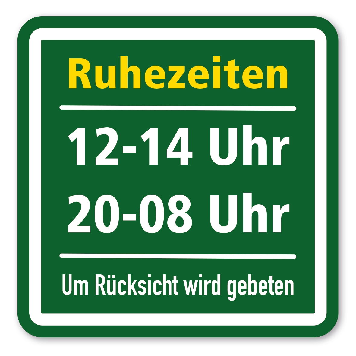 SP-03-P20 – Ruhezeiten 12.00-14.00 Uhr, 20.00-08.00 Uhr