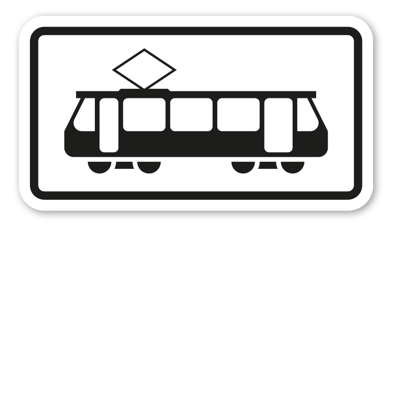 Zusatzzeichen Straßenbahn - Verkehrsschild VZ-1010-56