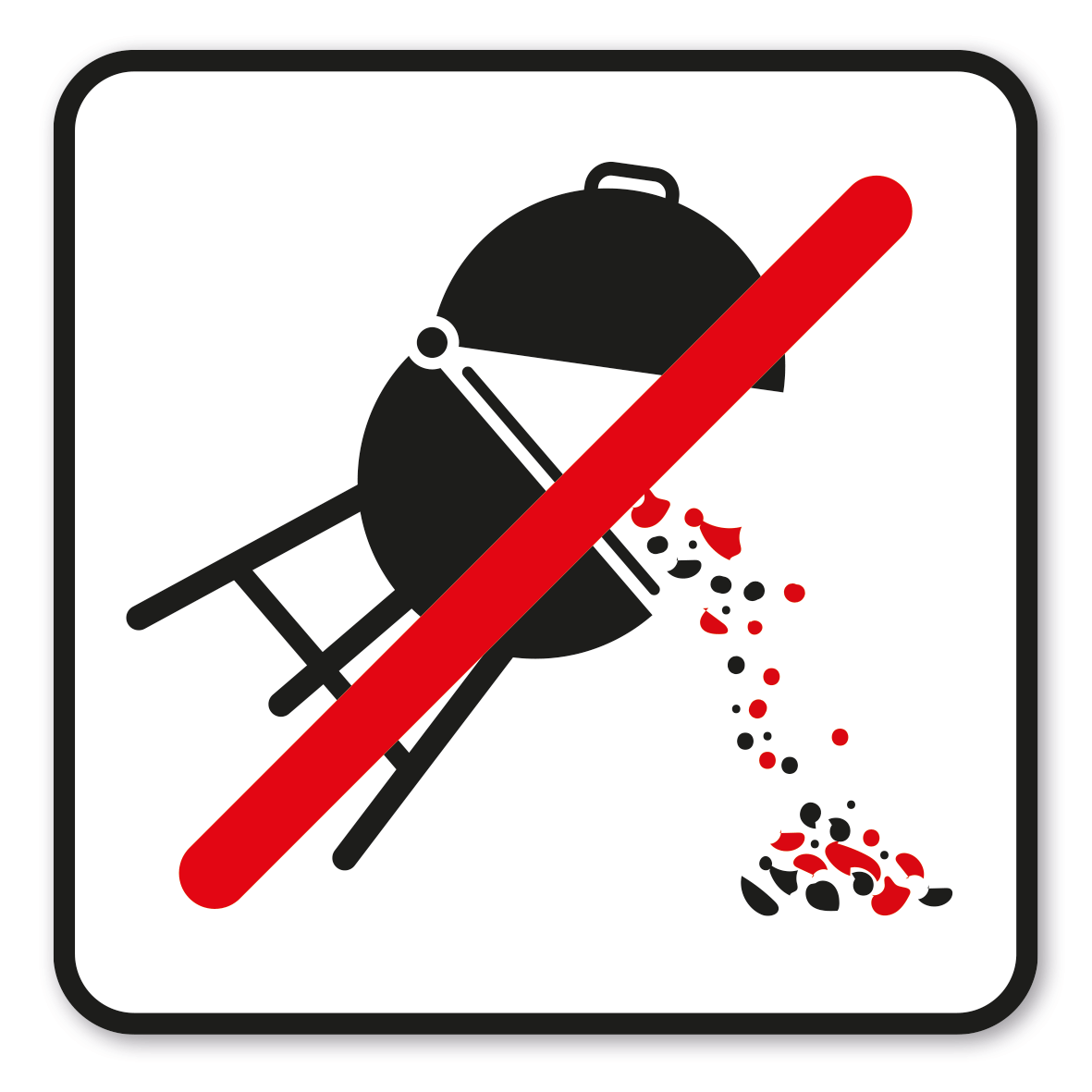 GF-P21 – Die Entsorgung von Asche ist auf dem Gelände verboten