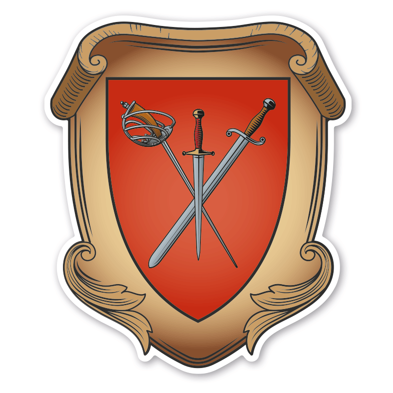 Maibaumschild / Zunftwappen Klingenschmied - Waffenschmied - Schmied - Wappen A