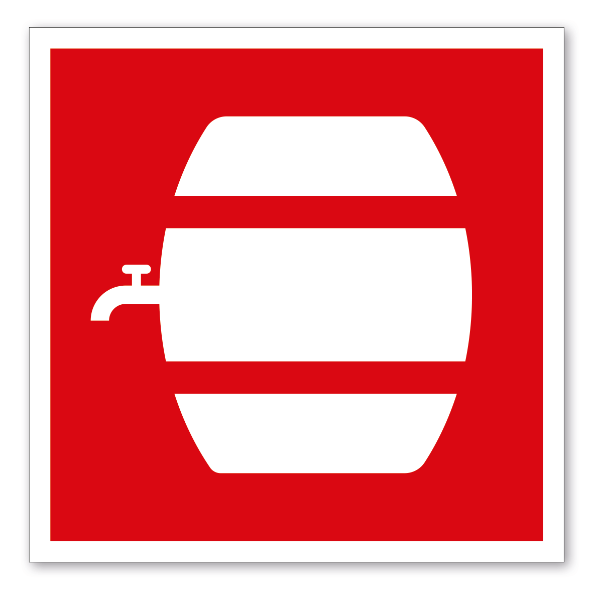 Brandschutzzeichen Standort Bierfasslager