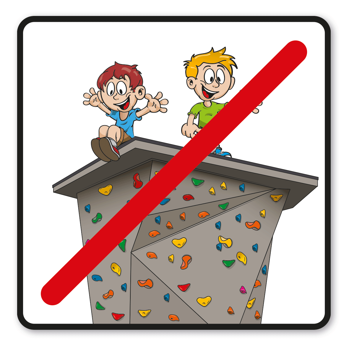 SP-01-P104 – Boulderblock - Auf das Dach klettern verboten