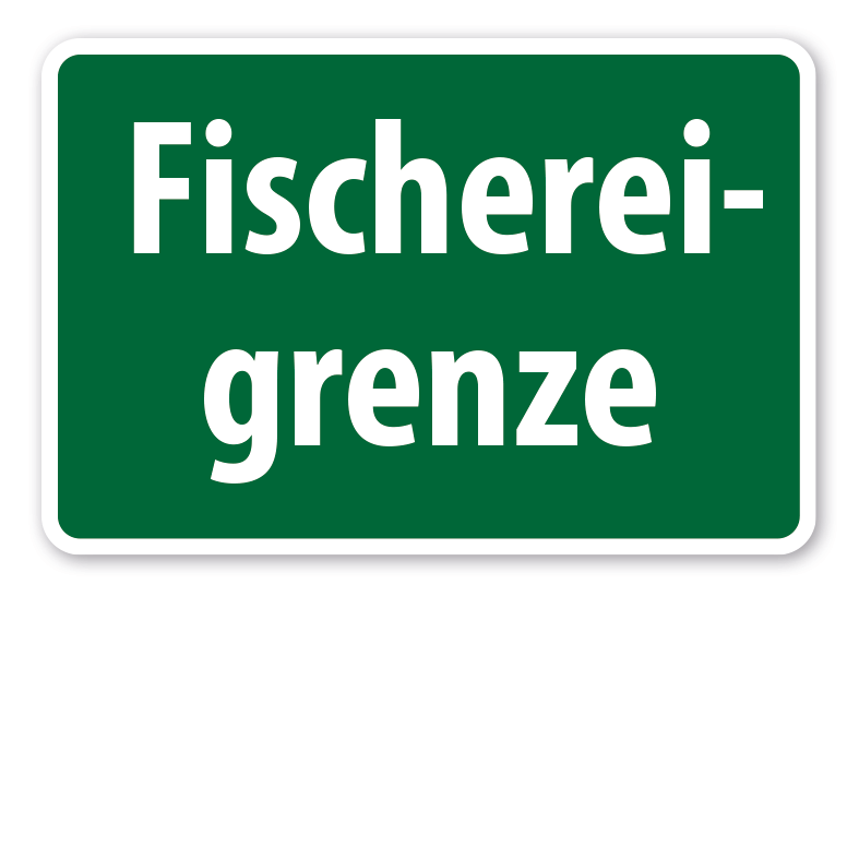 Schild Fischereigrenze