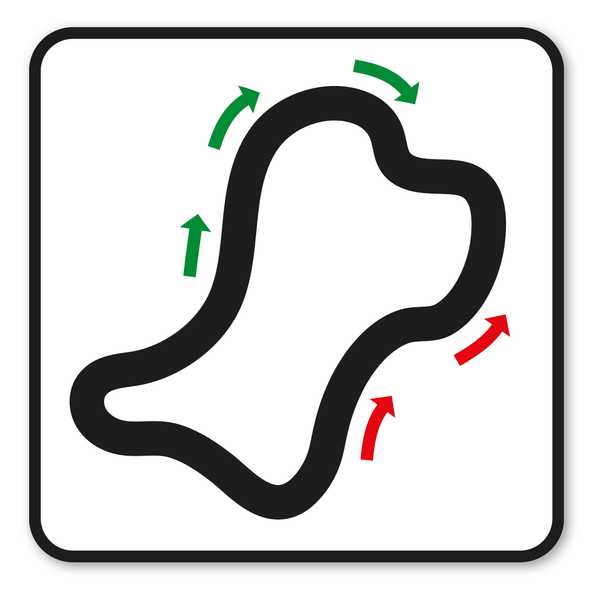 SP-02-P74 – Anlage nur in einer Richtung befahren