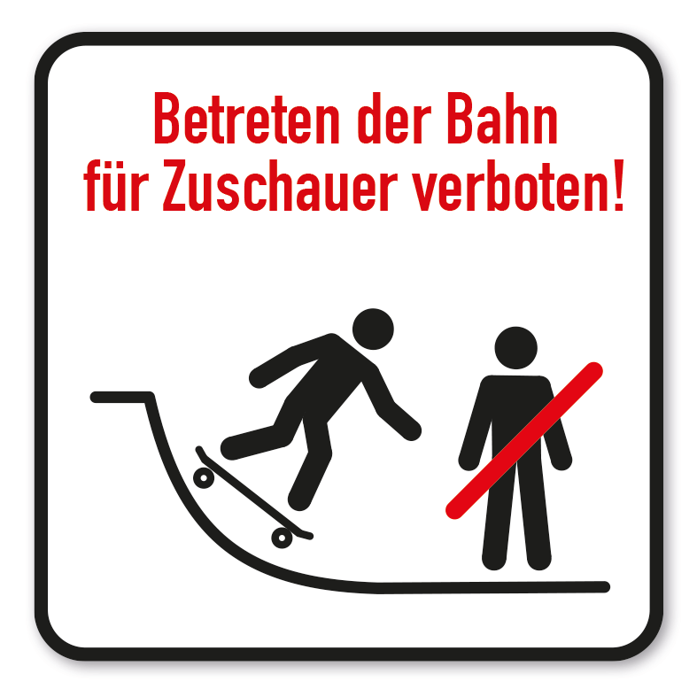 SP-02-P100 – Betreten der Bahn für Zuschauer verboten