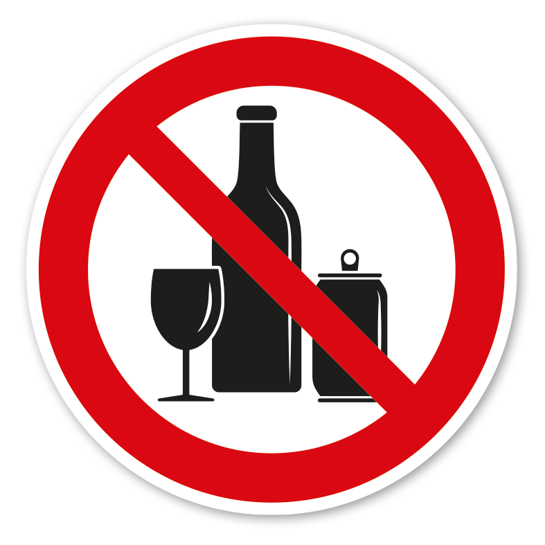 Verbotszeichen Alkoholische Getränke verboten