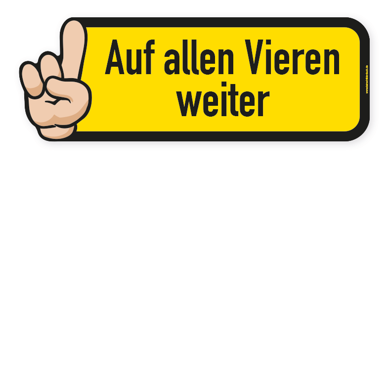 Info-Bodenkleber für Bewegungspfade - Auf allen Vieren weiter – BWP-INFO-14