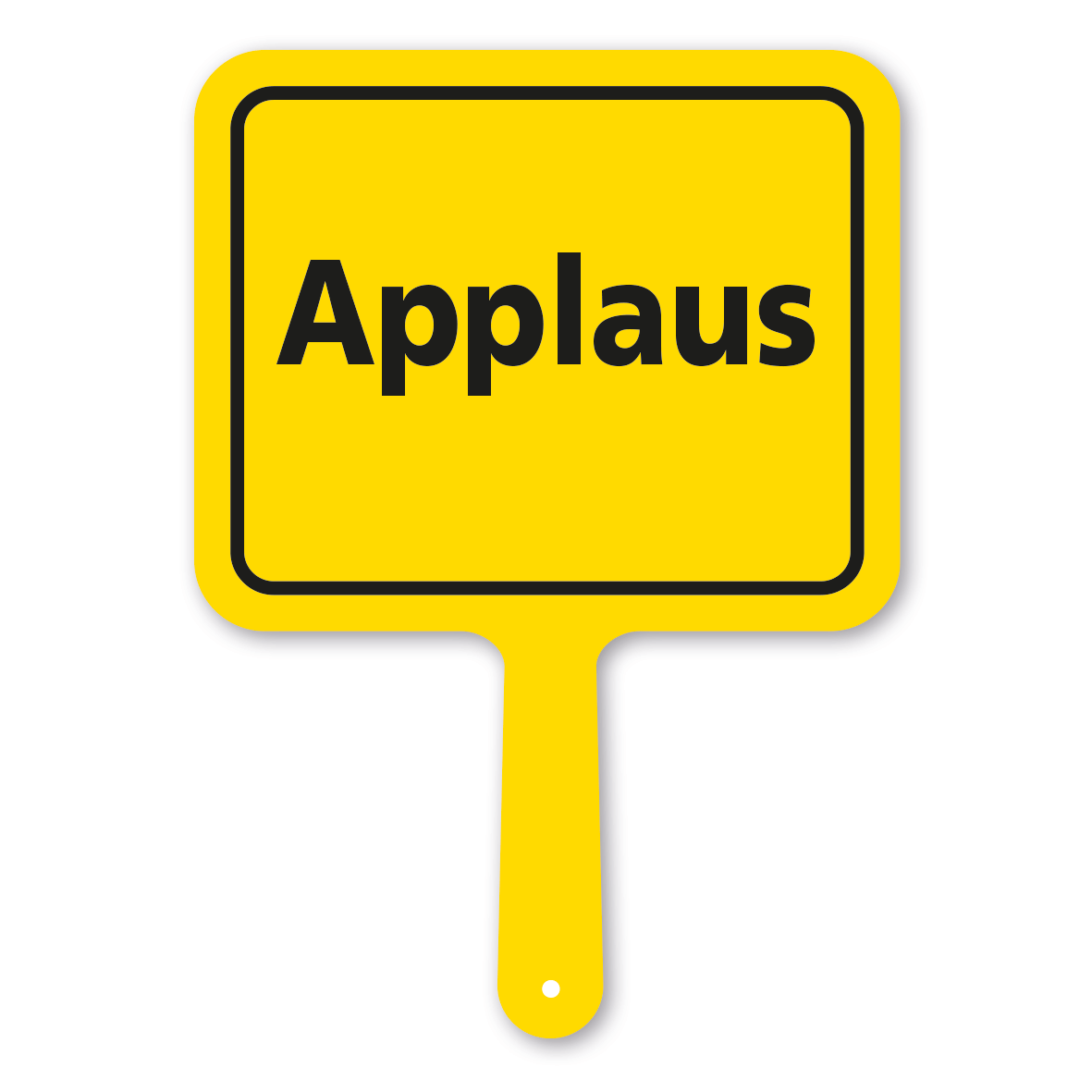 Originelles Formschild – Applaus – Textschild