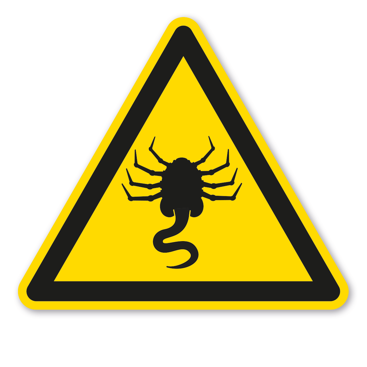 Warnzeichen Warnung vor Infektion durch außerirdische Lebensformen (Alien) - Warnzeichen