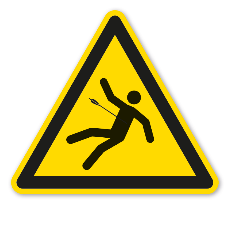 Warnzeichen Warnung vor Pfeilen - Bogensport