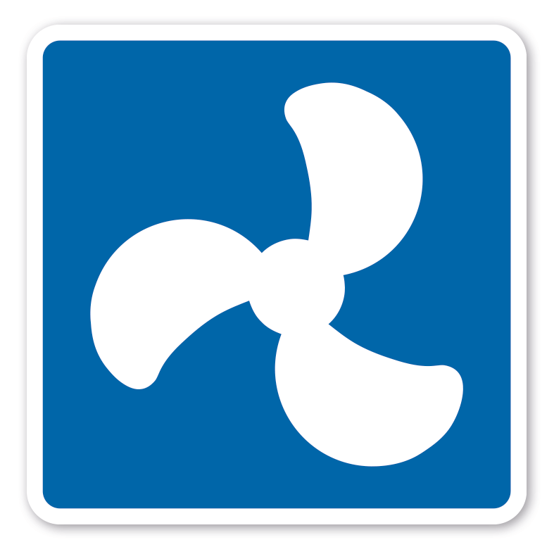 Schifffahrtszeichen Fahrerlaubnis für Fahrzeuge mit Maschinenantrieb – E15