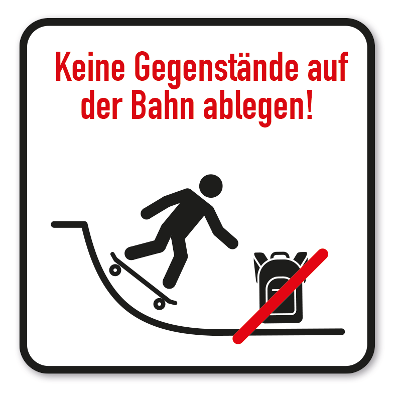 SP-02-P99 – Keine Gegenstände auf der Bahn ablegen