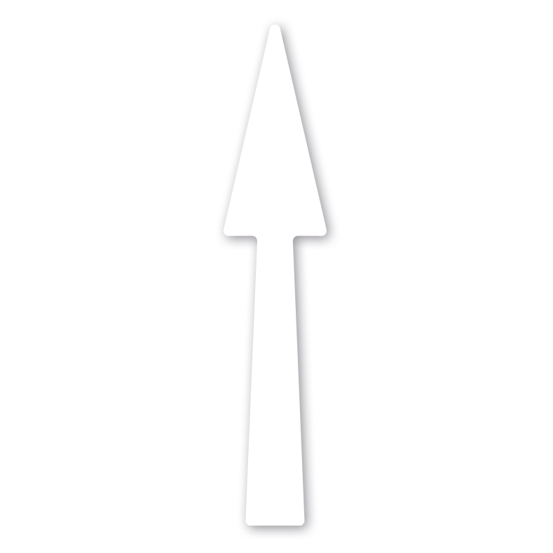 Bodenkleber für Lern- und Bewegungspfade - Richtungspfeil geradeaus - Fahrbahnmarkierung - BWP-02-107-01 – Verkehrserziehung