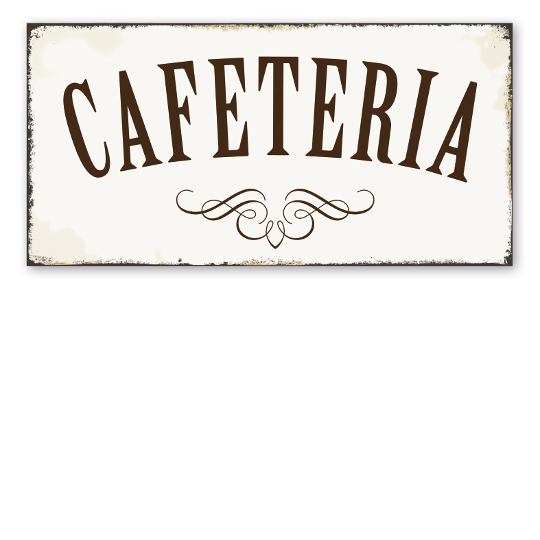 Retro Schild Cafeteria