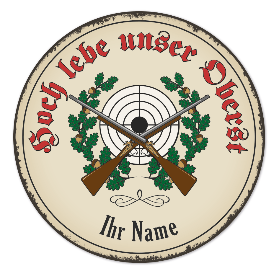 Maibaumschild / Festschild Hoch lebe unser Oberst - Retro