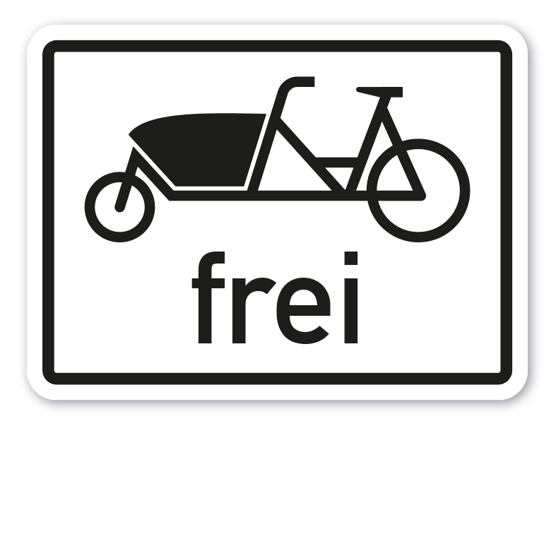 Zusatzzeichen Lastenfahrräder frei - Verkehrsschild VZ-1022-17