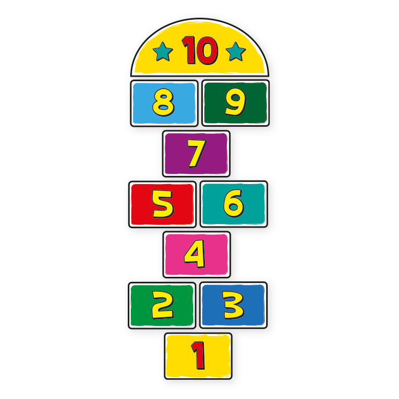 Mehrteiliger Bodenkleber - Hüpfspiel - Bewegungspfad-Set - BWP-01-SET-03