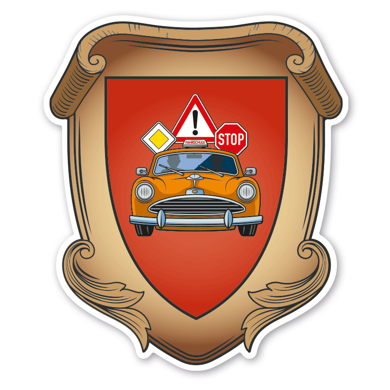 Maibaumschild / Zunftwappen Fahrschule  - Wappen A