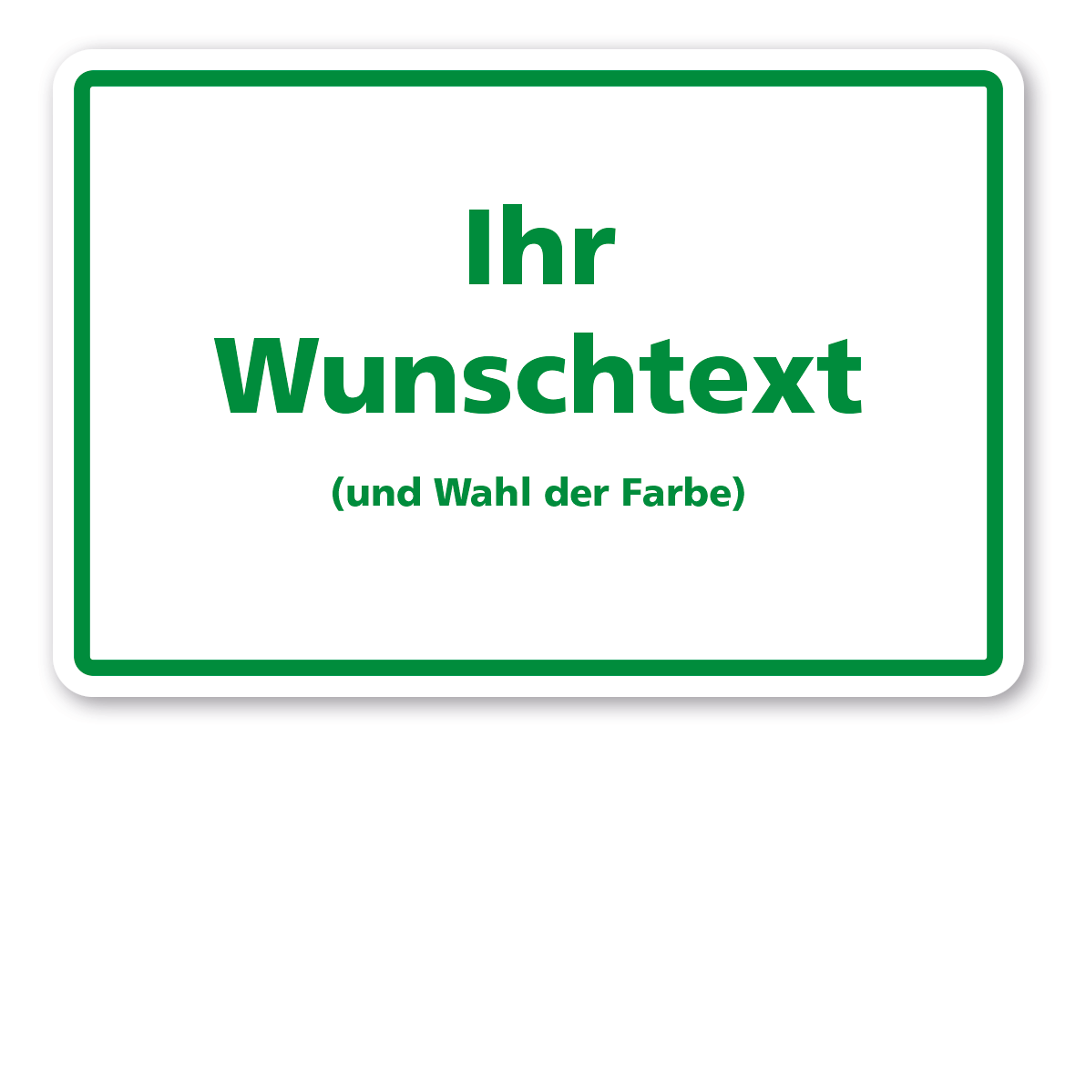 Rahmen und Text grün