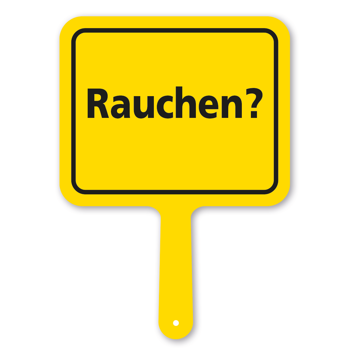 Originelles Formschild – Rauchen? – Textschild