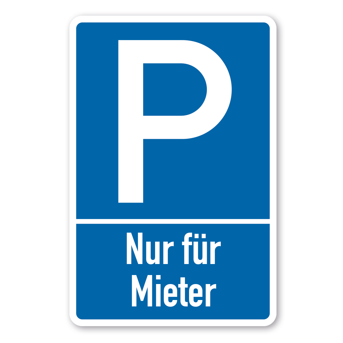 Parkplatzschild Nur für Mieter - mit zweizeiligem Text - Verkehrsschild