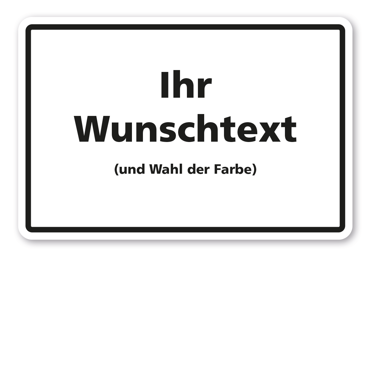 Rahmen und Text schwarz