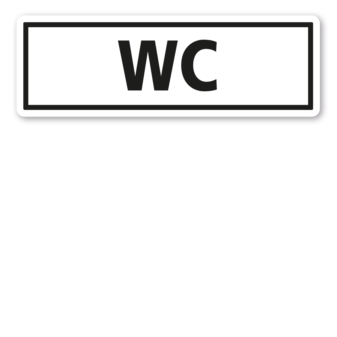 Textschild WC