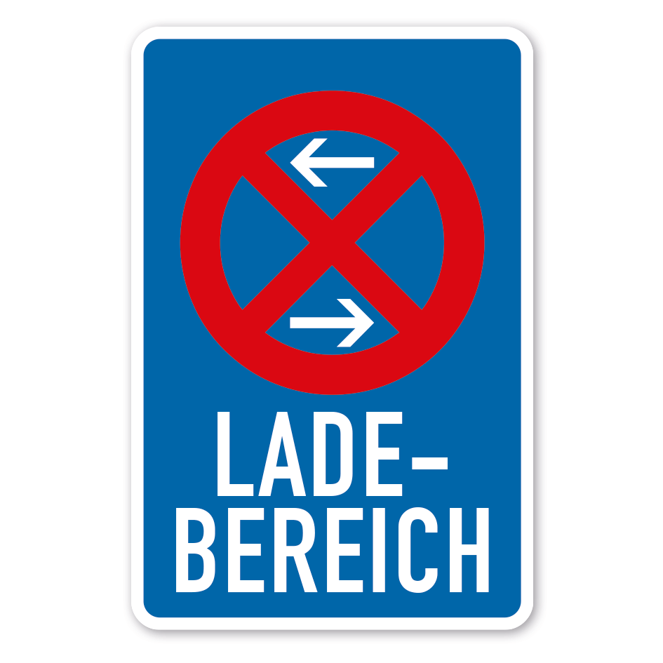 Verkehrsschild Ladebereich Mitte - Aufstellung rechts – VZ-230-30