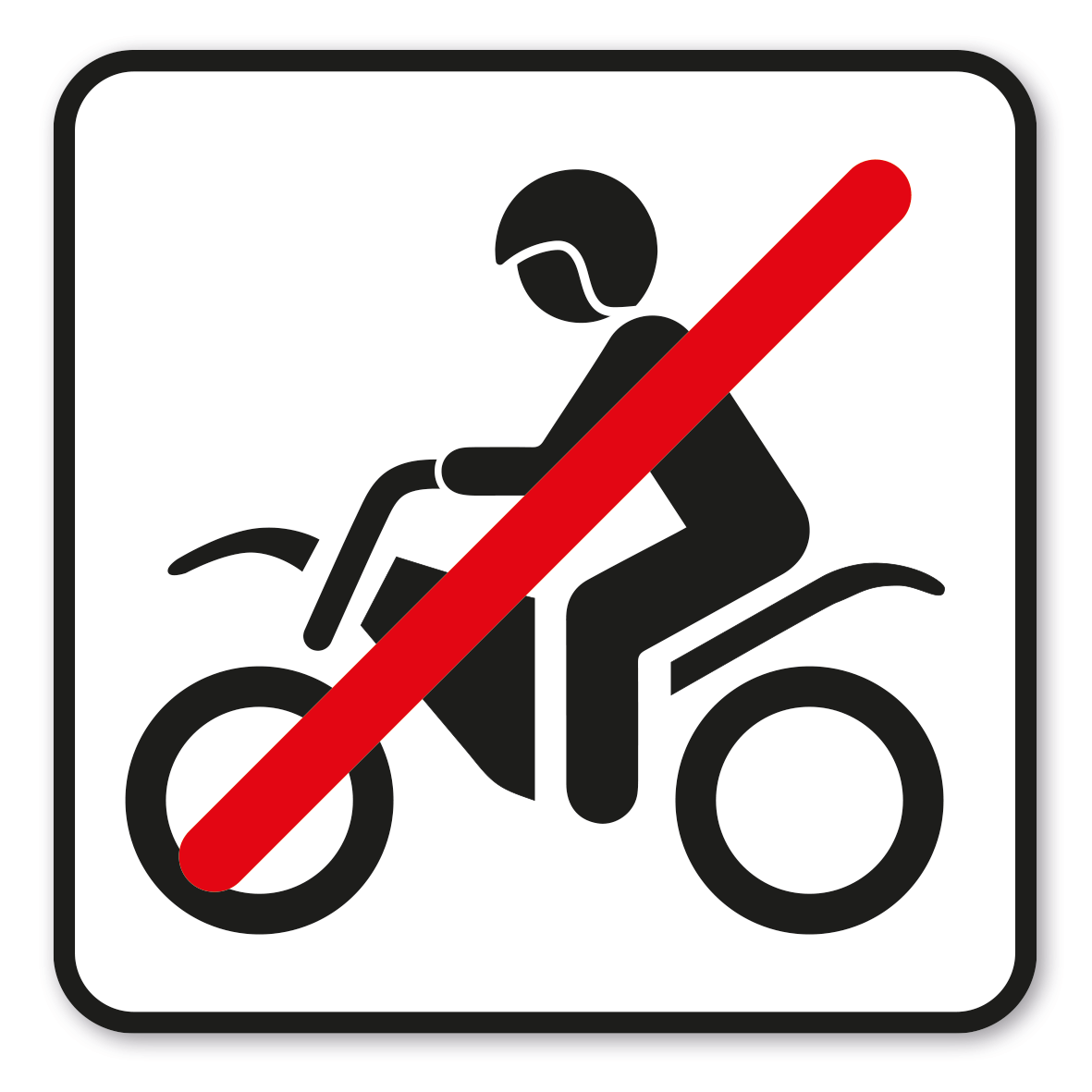 GF-P50 – Das Befahren des Geländes mit Geländemotorrädern ist verboten